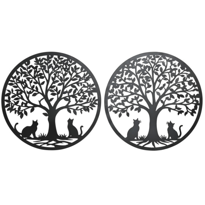 Decoración metal gato grande