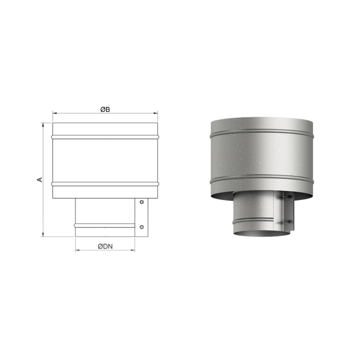 Terminal antirrevocante con abrazadera