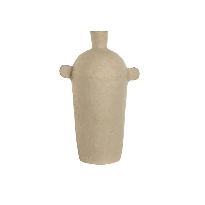 Ánfora papel mache hecha a mano