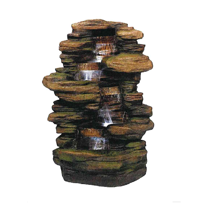 Fuente poliresina rocosa