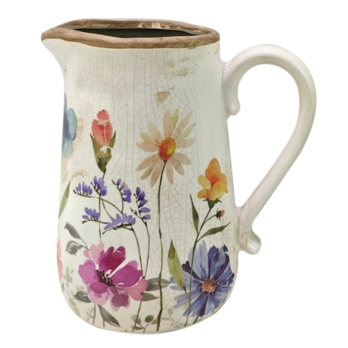 Jarrón cerámica flores