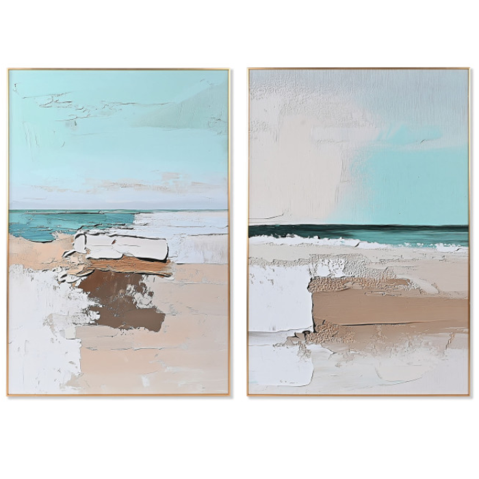 Cuadro aluminio abstracto playa