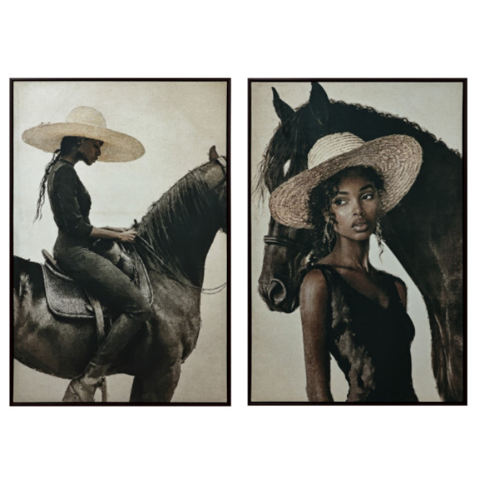 Cuadro mujer y caballo