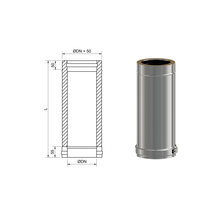 Módulo recto 1000mm
