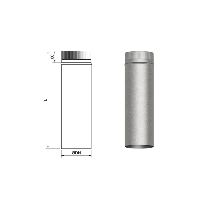 Módulo recto 1000mm ventilacion