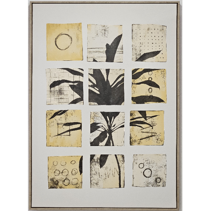 Cuadro palmeras amarillo