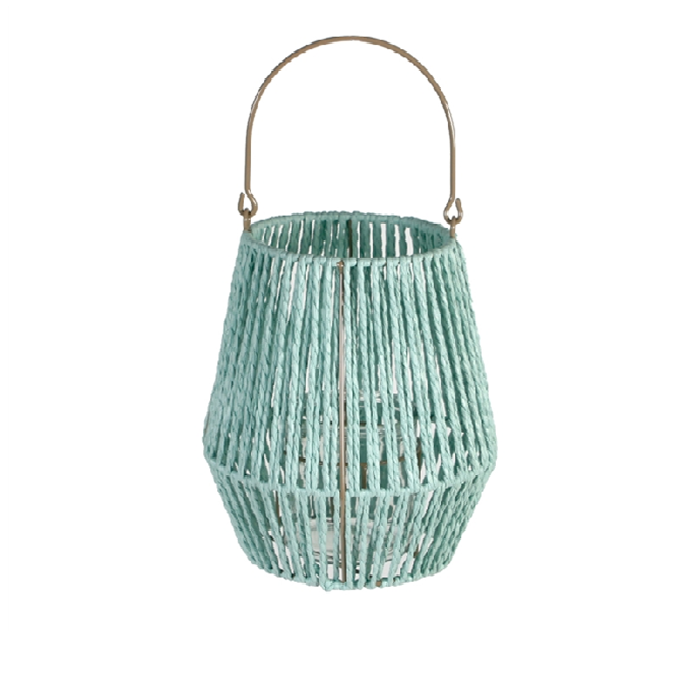 Farolillo geométrico aguamarina grande